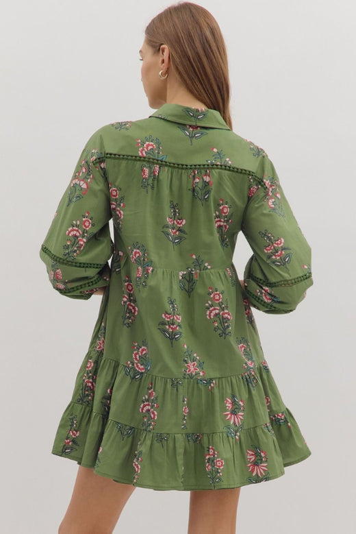 Floral Tiered Mini Dress