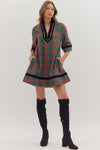 Green Tartan Plaid Dress