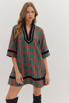 Green Tartan Plaid Dress