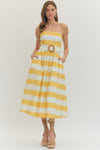 Positano Belted Strapless Dress