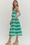 Positano Belted Strapless Dress