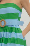 Positano Belted Strapless Dress