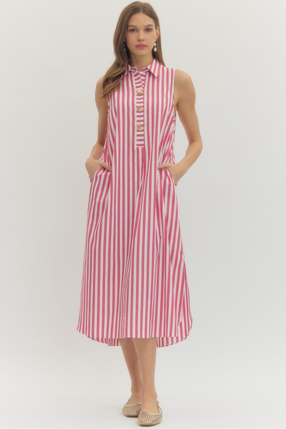 Ruby Striped Sleeveless Dress