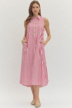 Ruby Striped Sleeveless Dress