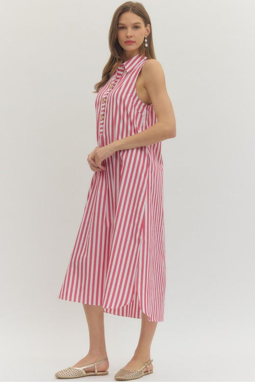 Ruby Striped Sleeveless Dress