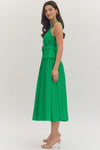 Belt Buckle Midi Dress