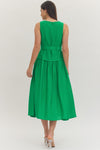 Belt Buckle Midi Dress