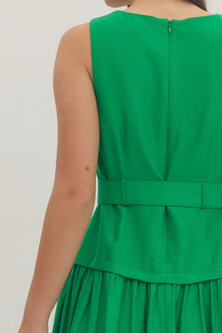 Belt Buckle Midi Dress