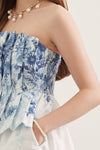 Floral Strapless Midi Dress
