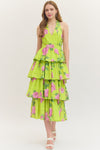 Floral Halter Midi Dress