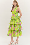 Floral Halter Midi Dress