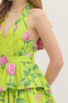 Floral Halter Midi Dress