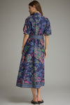 Navy Floral Midi Dress