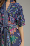 Navy Floral Midi Dress