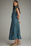 Plaid Collared Midi Dress