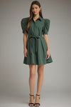 Hunter Green Front Tie Dress