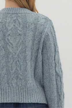 Gold Button Cardigan Sweater