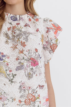 Lace Floral Shirt