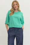 Mint Wide Sleeve Sweater