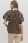 Leopard Zipper Top