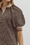 Leopard Zipper Top