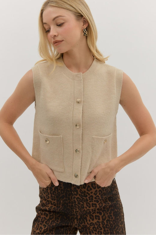 Gold Button Vest