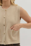 Gold Button Vest