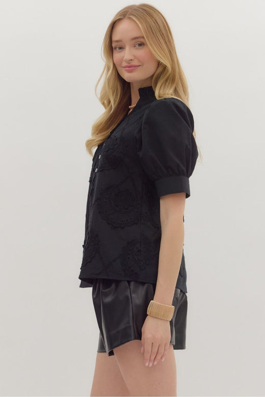 Embroidered Button Shirt