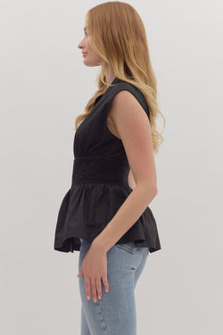 Peplum Zip Shirt
