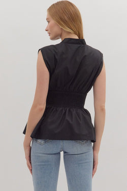 Peplum Zip Shirt