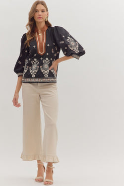 Holly Embroidered Shirt