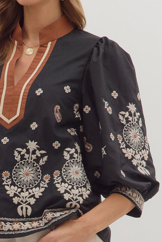 Holly Embroidered Shirt