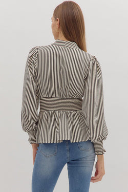 Peplum Stripe Shirt