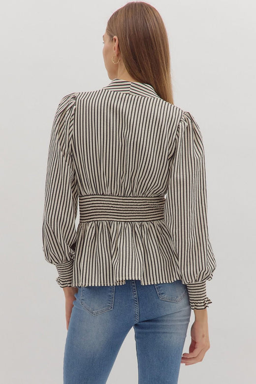 Peplum Stripe Shirt