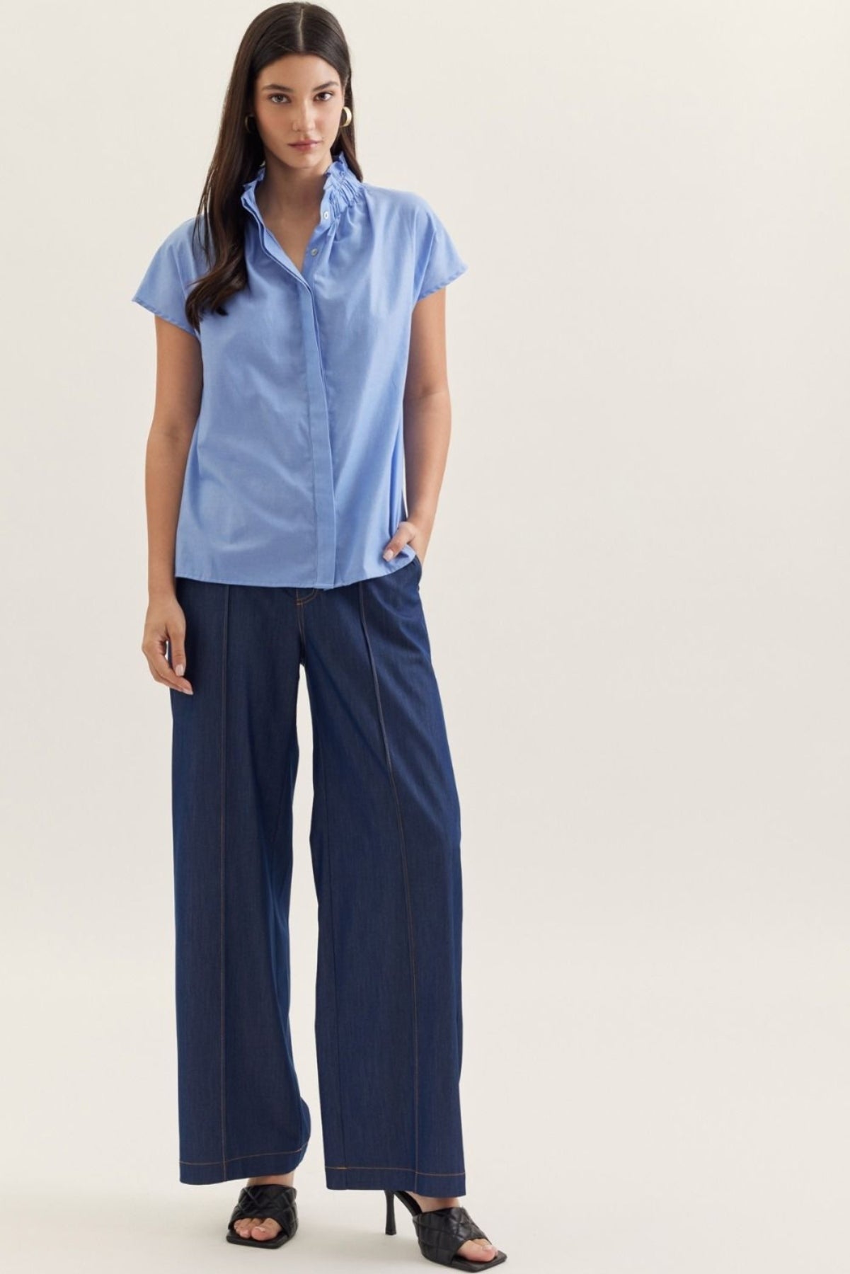 Ruffle Collar Shirt