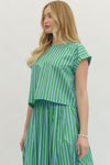 Summer Stripe Button Shirt