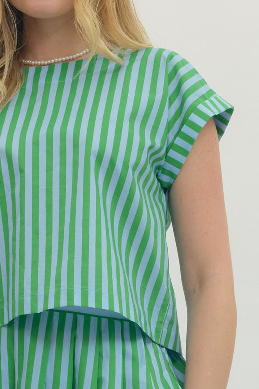 Summer Stripe Button Shirt