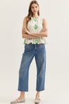 Botanical Scallop Hem Shirt