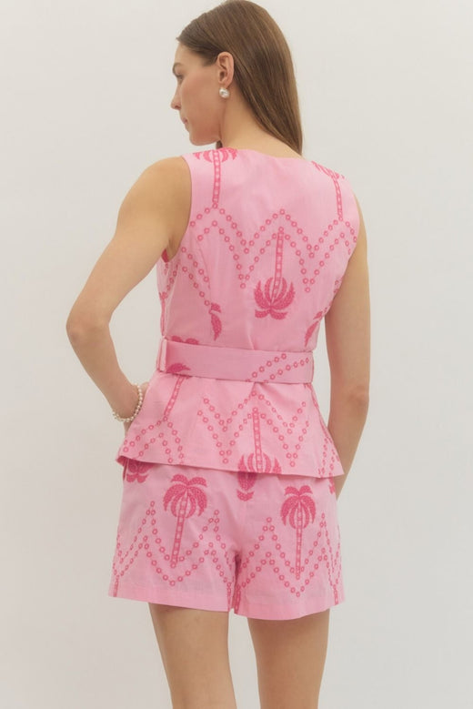 Embroidered Palm Top