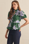 Floral Eyelet Blouse