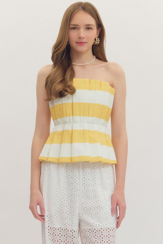Stripe Peplum Top