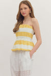 Stripe Peplum Top