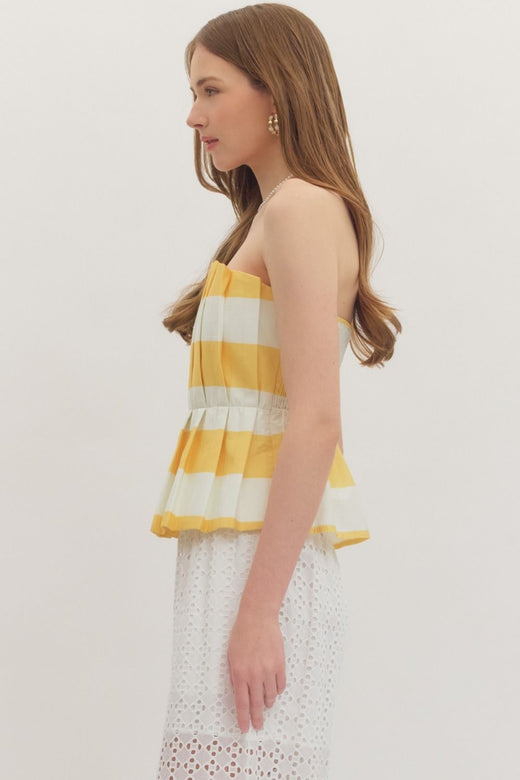 Stripe Peplum Top