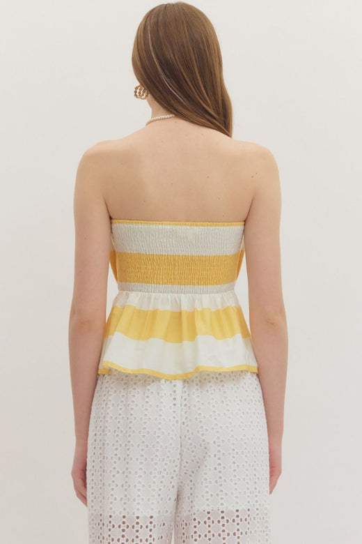 Stripe Peplum Top