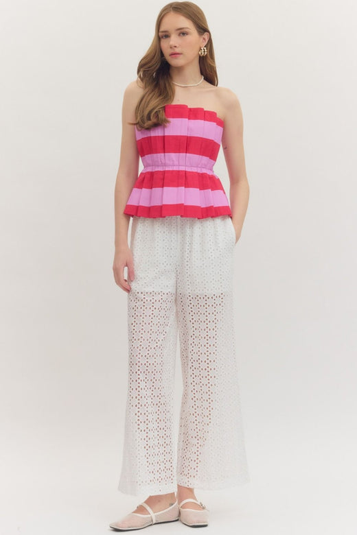 Stripe Peplum Top