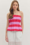 Stripe Peplum Top