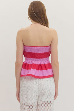Stripe Peplum Top