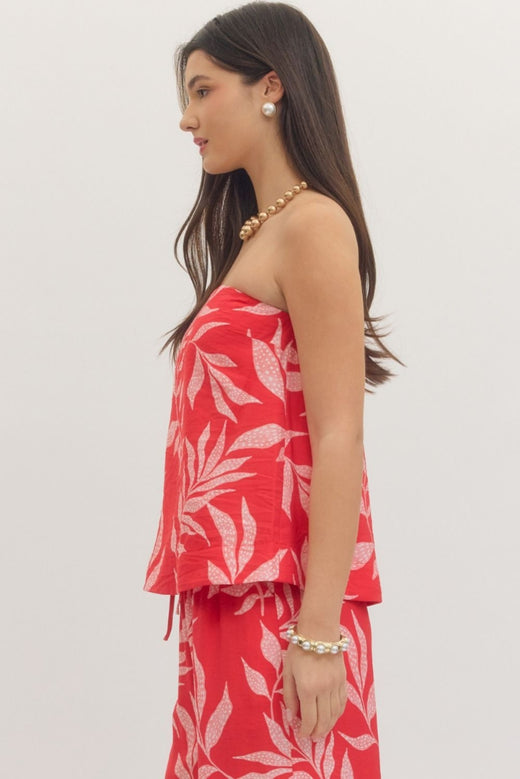 Botanical Strapless Shirt