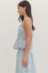 Eyelet Peplum Shirt