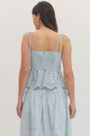 Eyelet Peplum Shirt